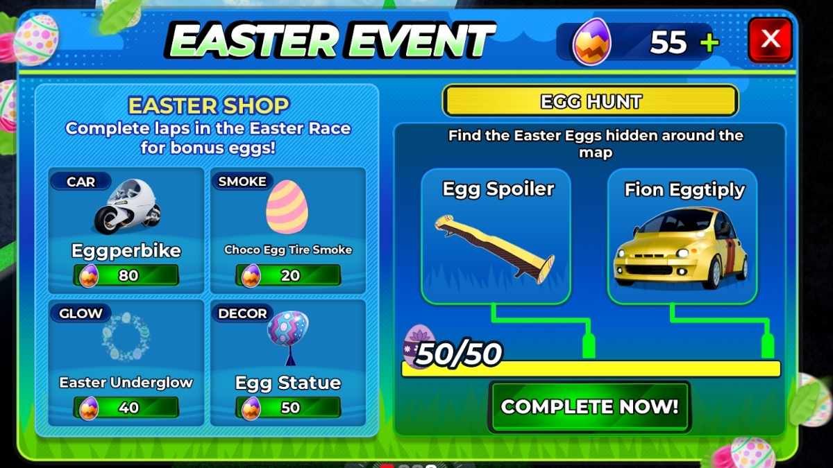 All car dealership tycoon easter event rewards
