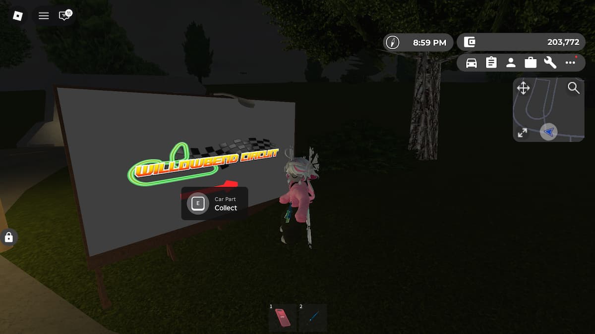 Car Part #14 - Willoebend Circuit Signboard