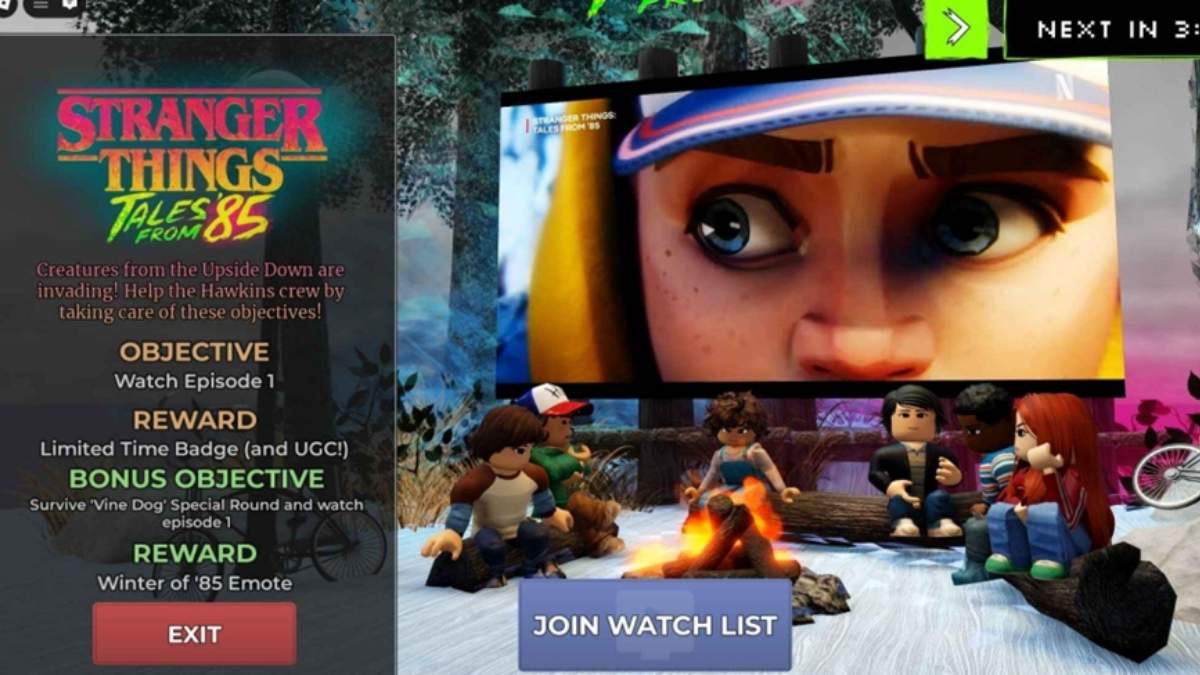 Stranger Things Tales from '83 Watch Party in Evade