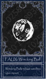 FAUX Wrecking Ball Card Bridger Western