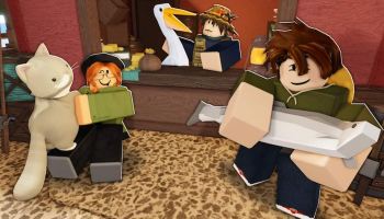 Several People with pets in Fisch