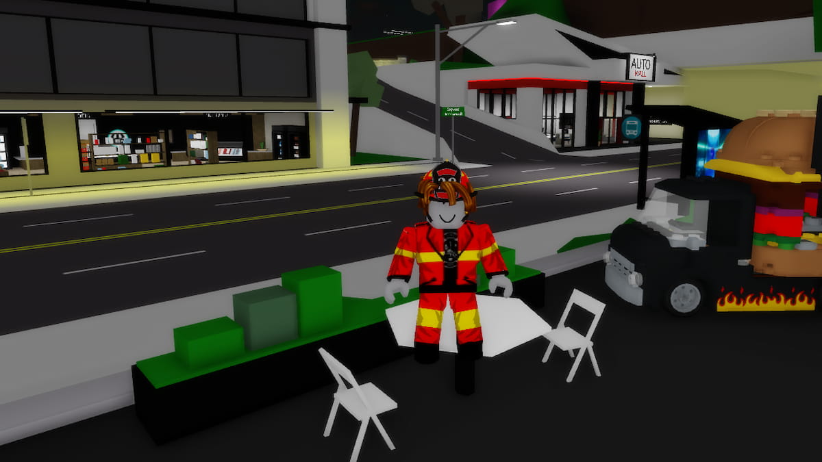 A firefighter in Roblox