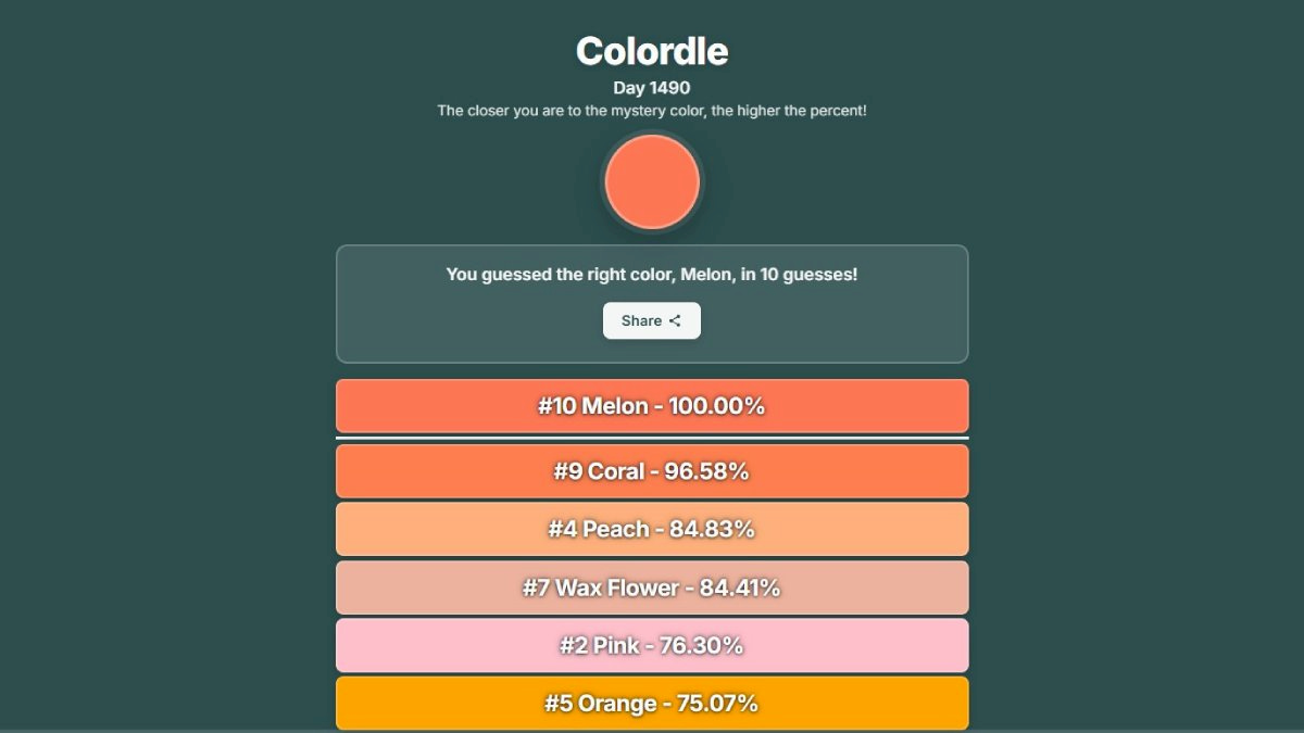 How to play Colordle.