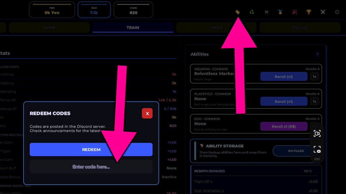 How to redeem Blue Lock Incremental codes.