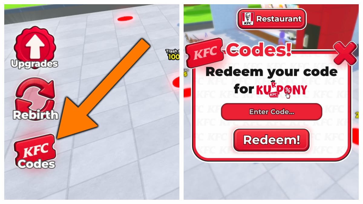 How to redeem KFC Tycoon codes.