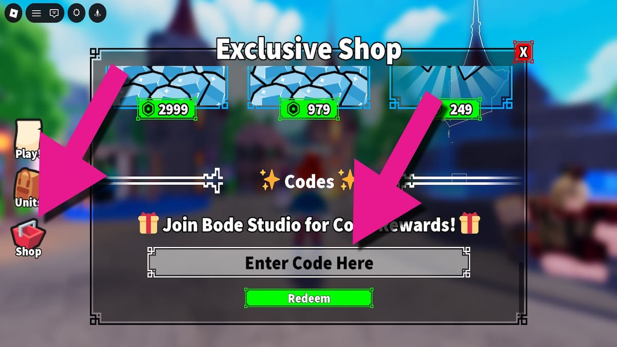 How to redeem codes in Unit Wars