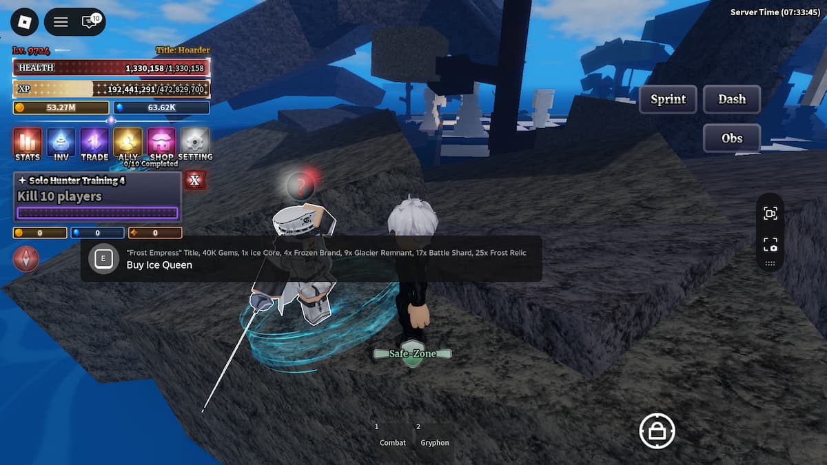 Ice Queen Sword Seller NPC in Sailor Piece