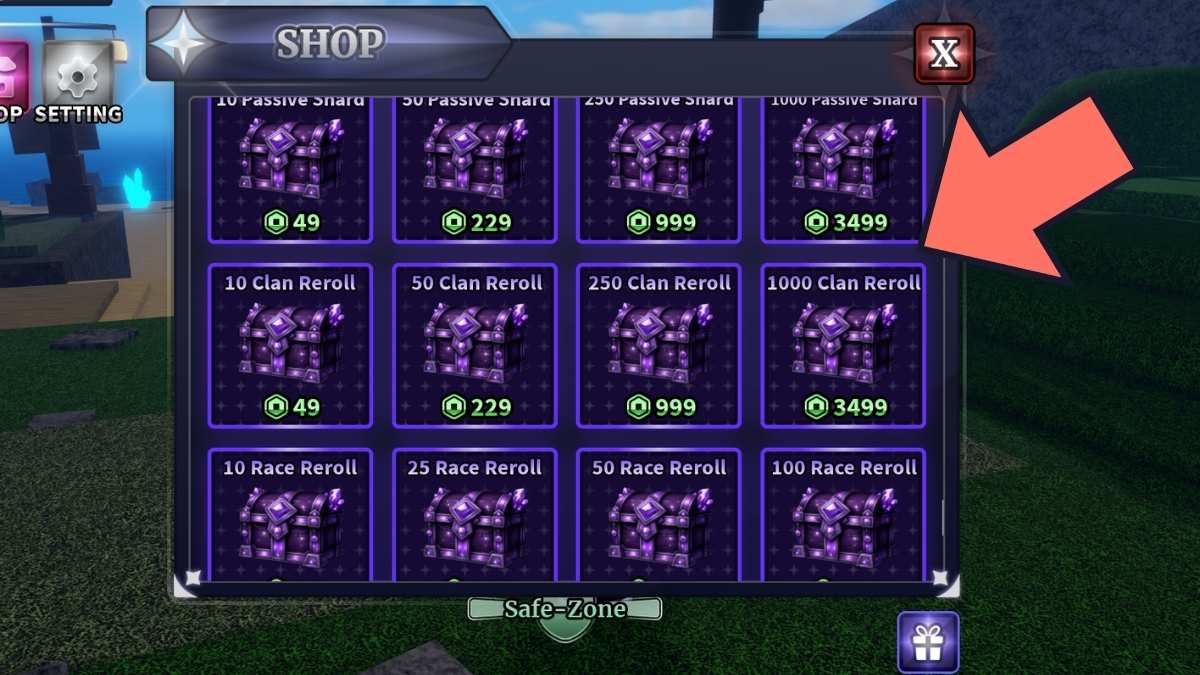 Clan Rerolls in Sailor Piece