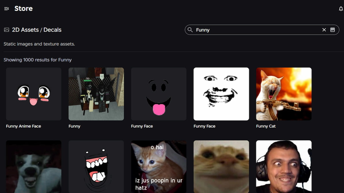 The Decal Menu in Sailor Piece