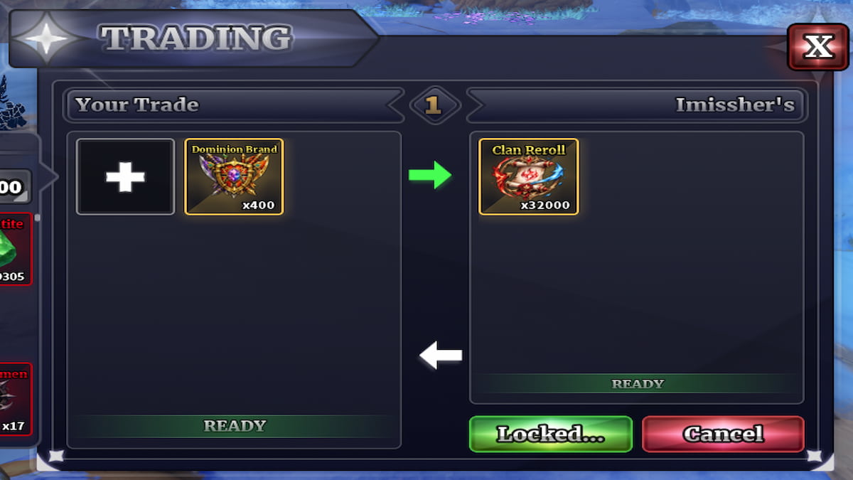 The Trading Menu in Sailor Piece