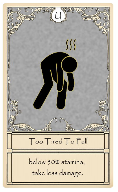 Too Tired to Fall card