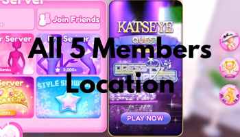 All 5 Members Location in Dress to Impress