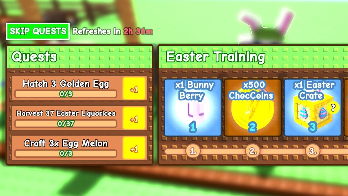 Easter Training Quests in Grow a Garden
