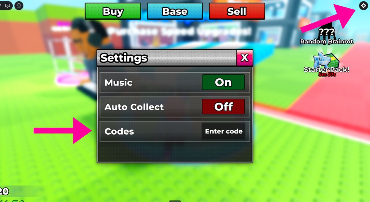 How to Redeem Be a Brainrot Codes