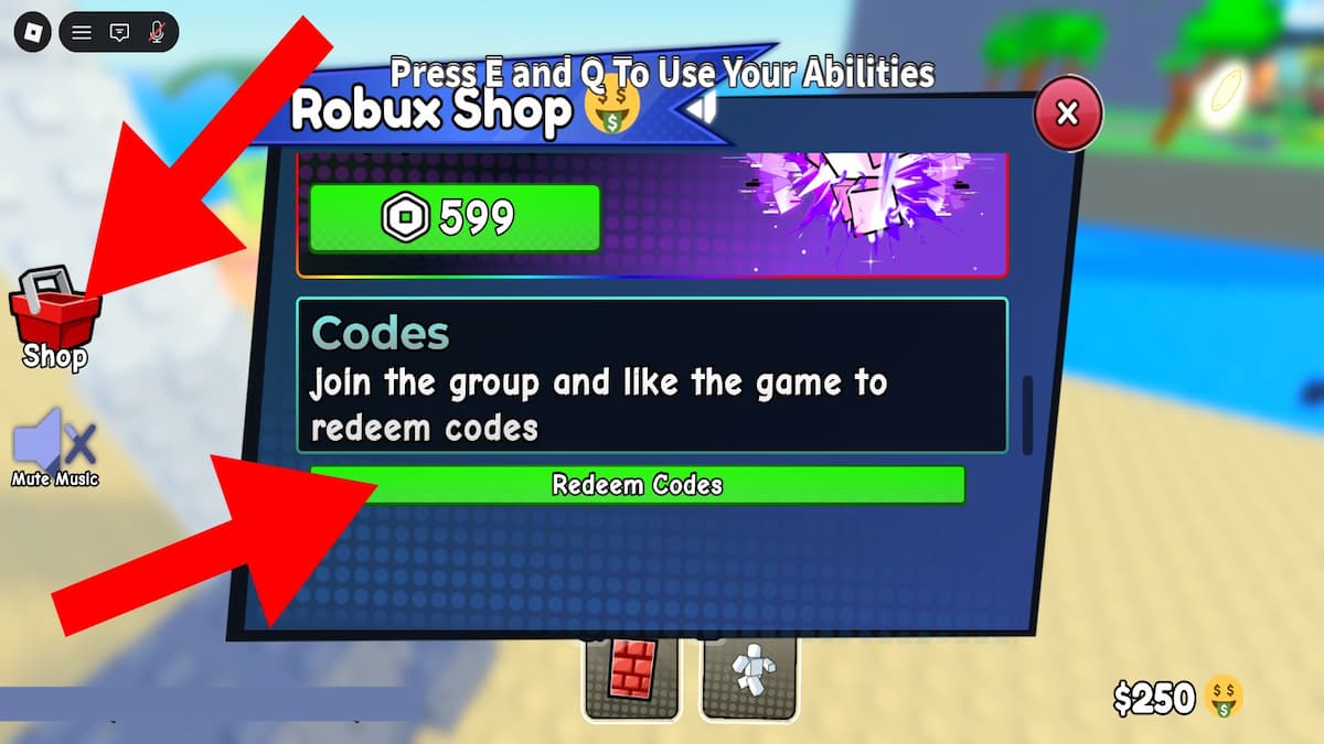 How to redeem codes in Choose An Ability