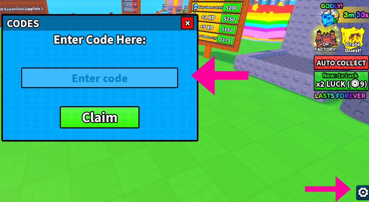 How to Redeem Codes in Unbox a Factory