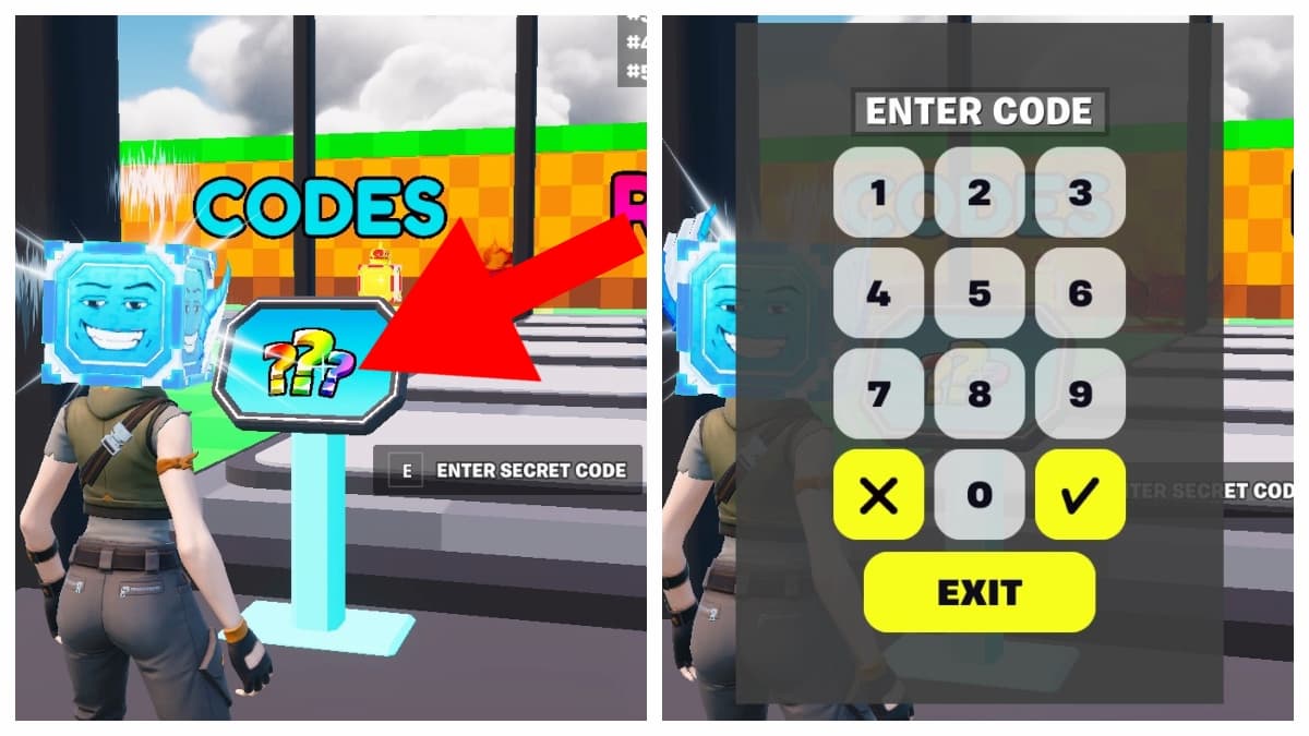 How to redeem codes in Fortnite Be A Lucky Block