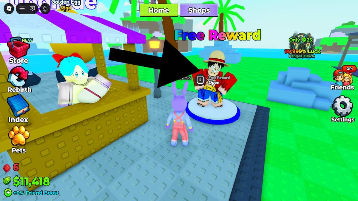 How to redeem codes in Roll an Anime.