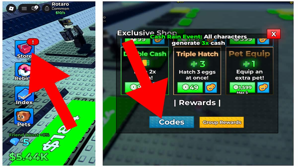 How to redeem codes in Spin a Anime