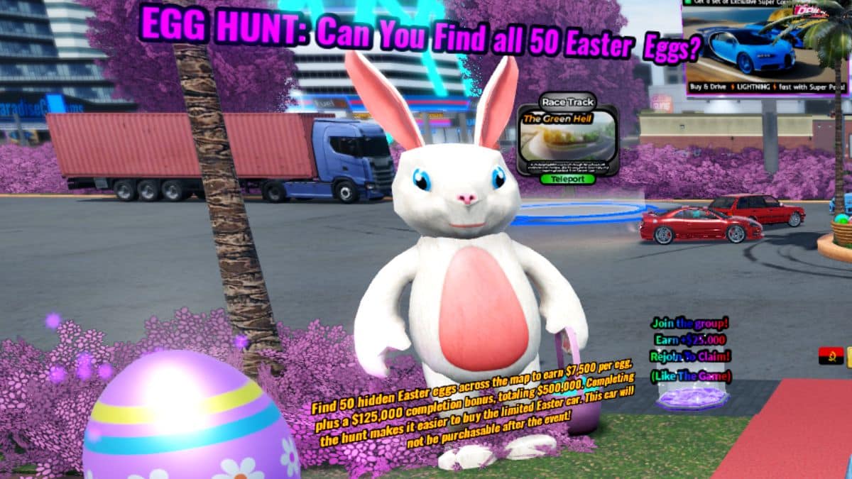 Realistic Car Driving Easter Egg Hunt