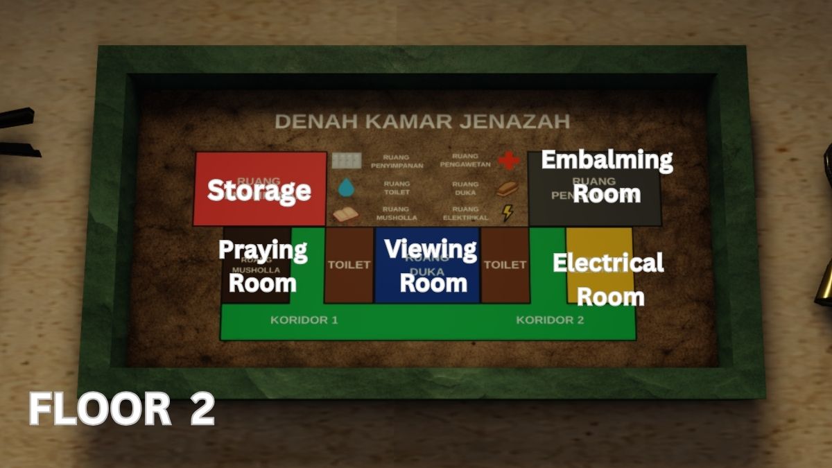 Map of the second floor