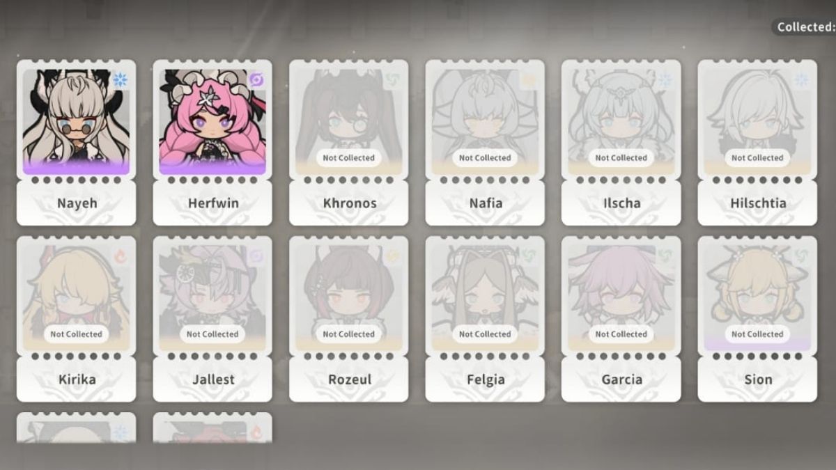 Character Roster in ALLfiring