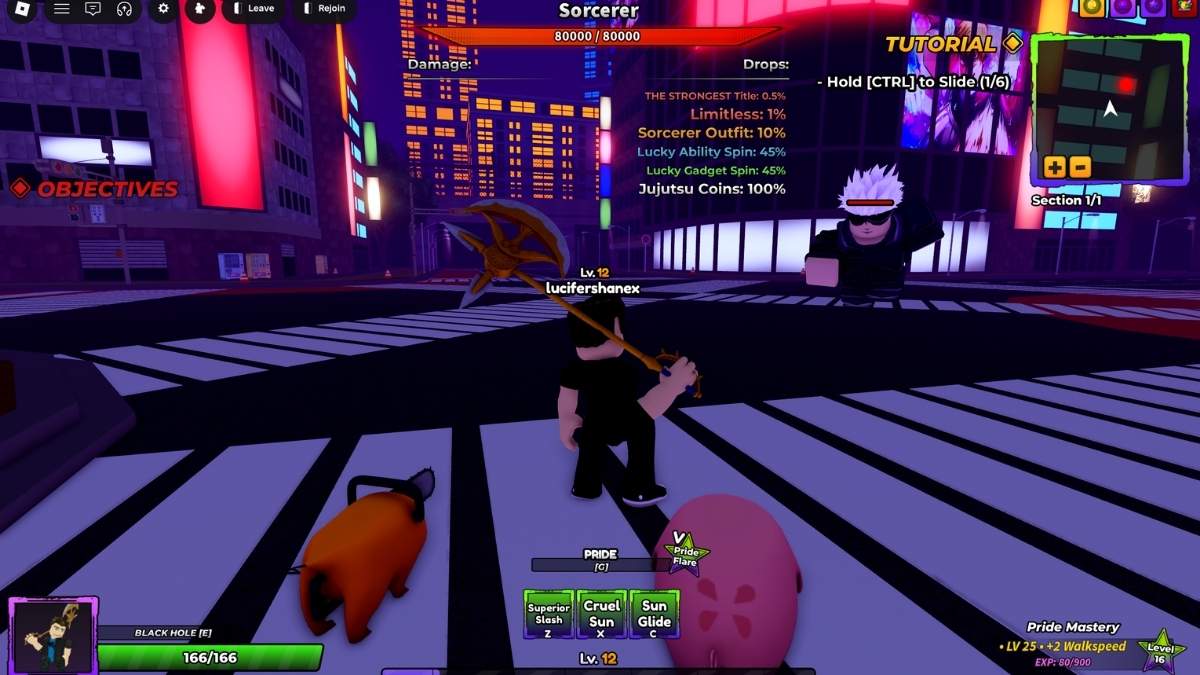 Sorcerer Raid Boss attacking in Anime Apocalypse