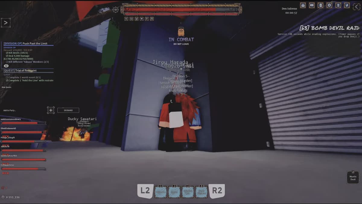 Image from the Bomb Devil Raid in Devil Hunter