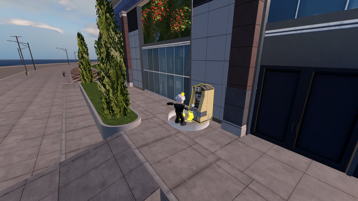 Image showing a player looting an ATM in Driving Empire