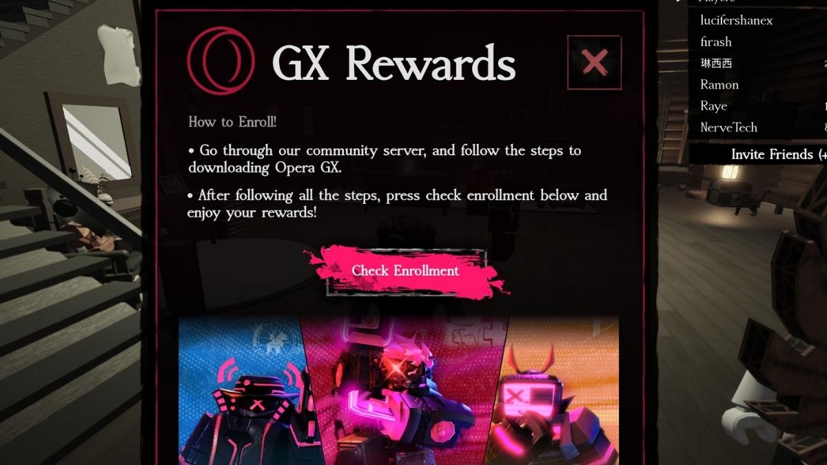 Forsaken GX Opera Rewards Event