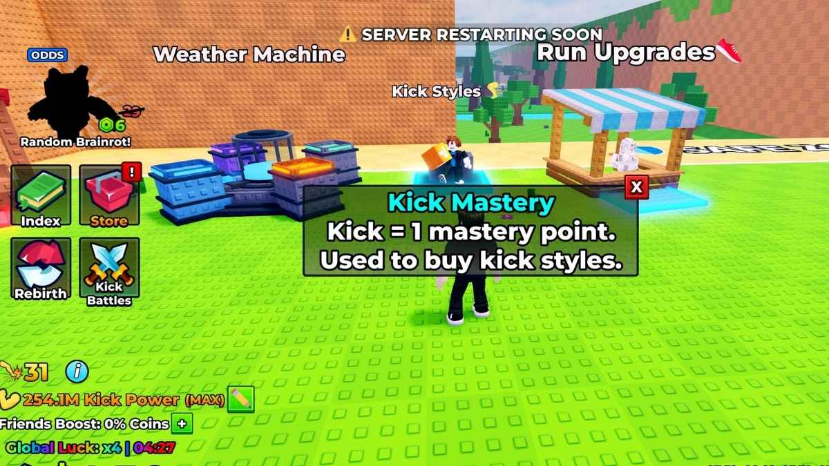 Kick Mastery in Kick A Lucky Block