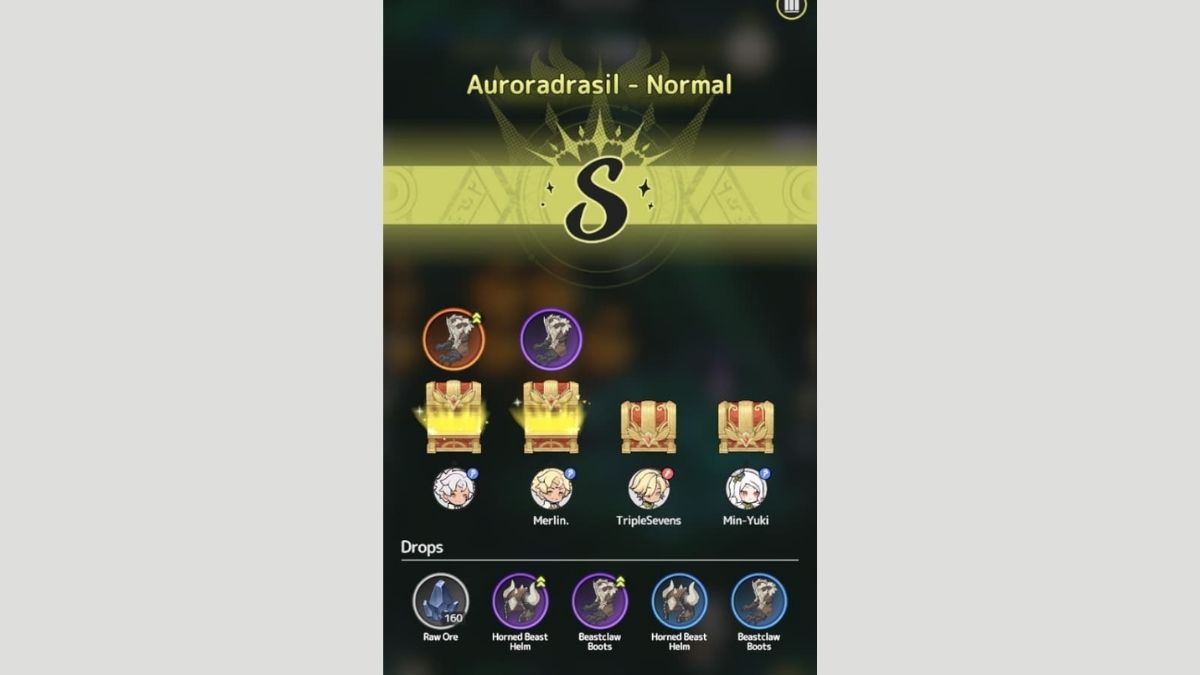 Getting Legendary gear from clearing dungeon in Sword X Staff