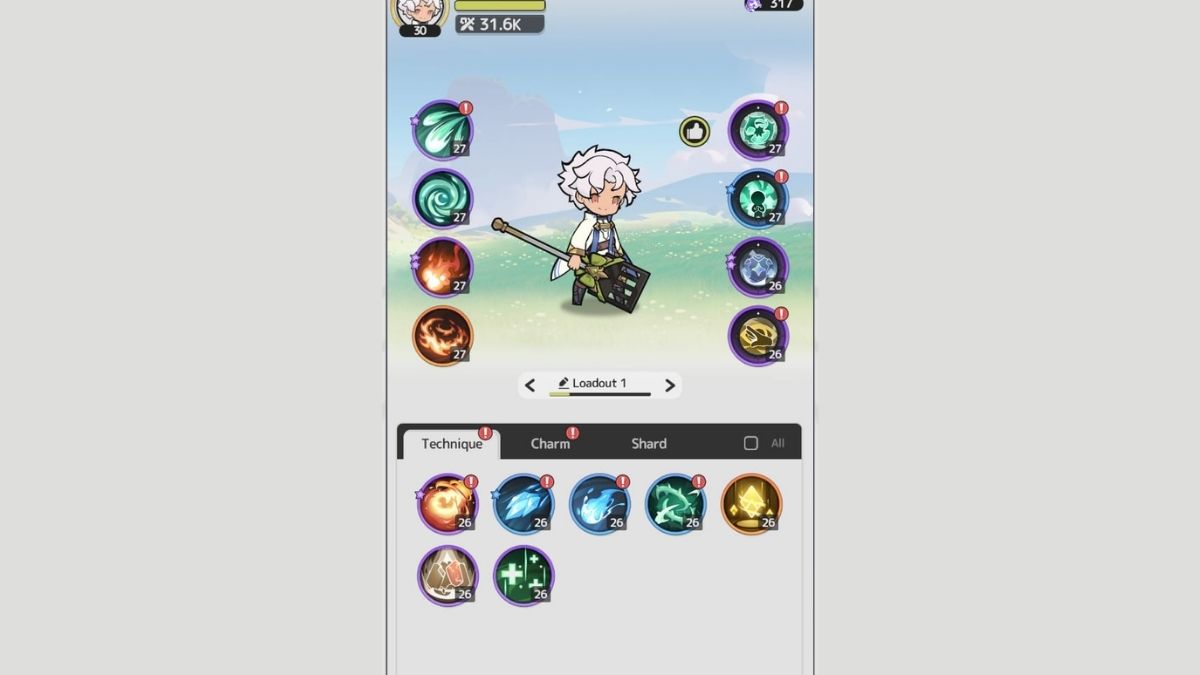 Character with 31K power build in Sword X Staff