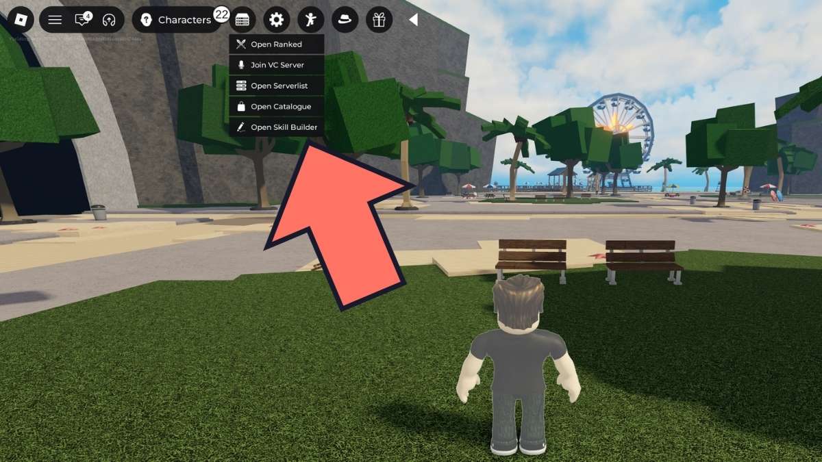 The skill builder menu option in The Strongest Battlegrounds