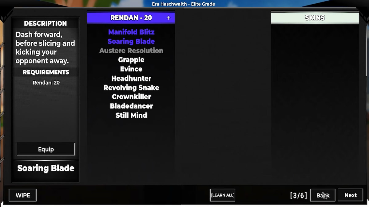 The Rendan Skill Tree