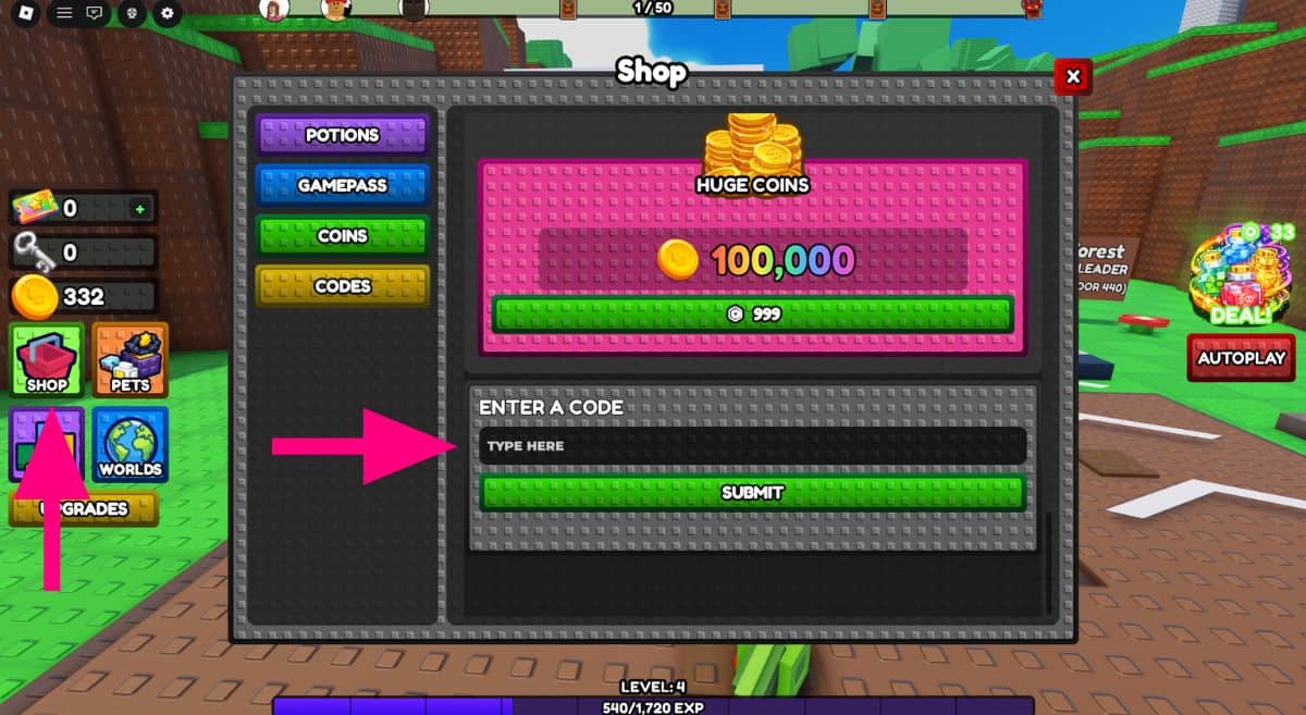 How to Redeem Codes in Punch A Door