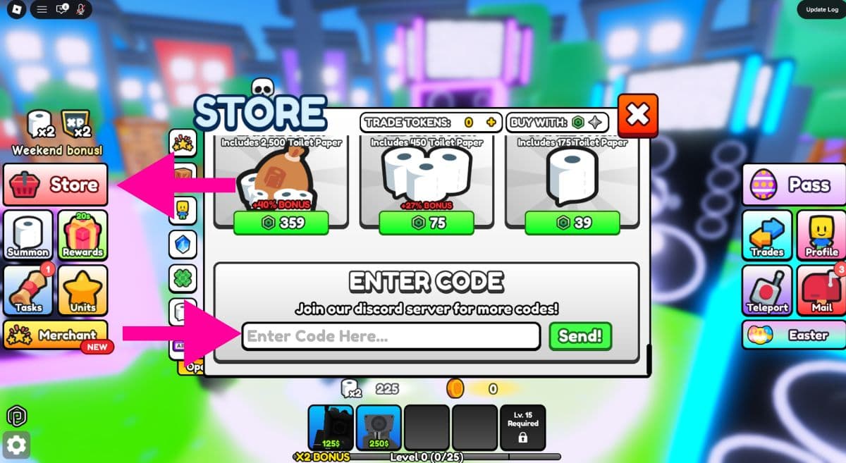 How to Redeem Codes in Skibidi Masters Tower Defense