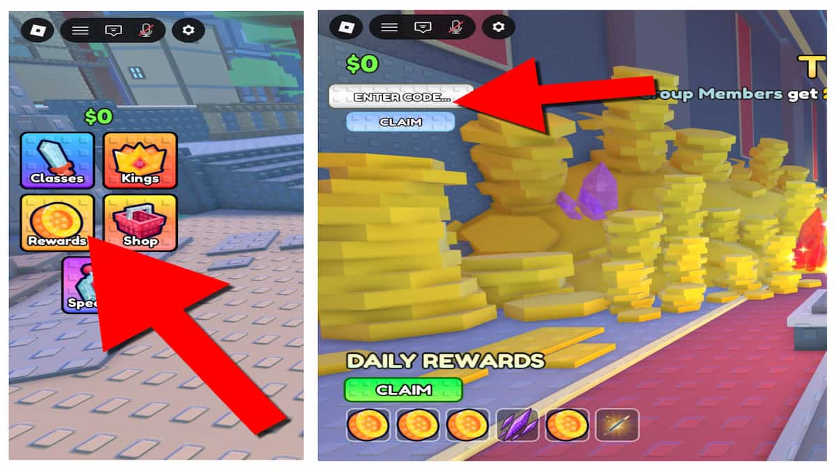 How to redeem King Tower codes.