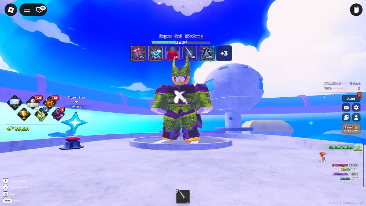 image of the Super Cel Secret Boss in Anime Warriors 3