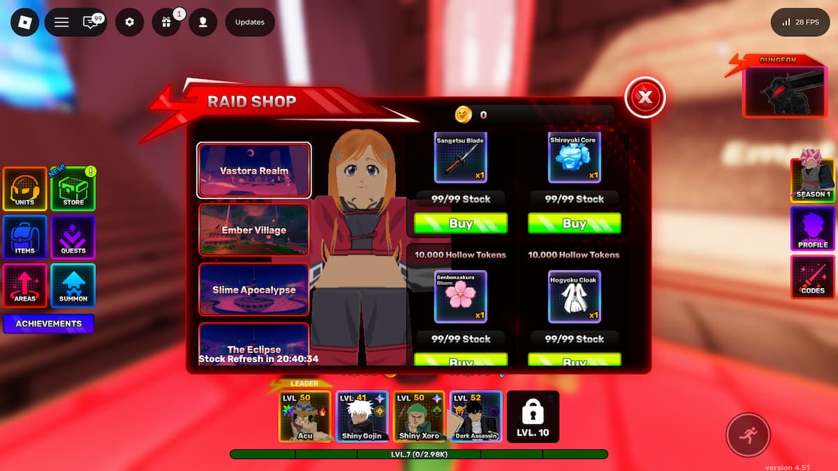 image showing Anime Story 2 evo items from the Raid Shop
