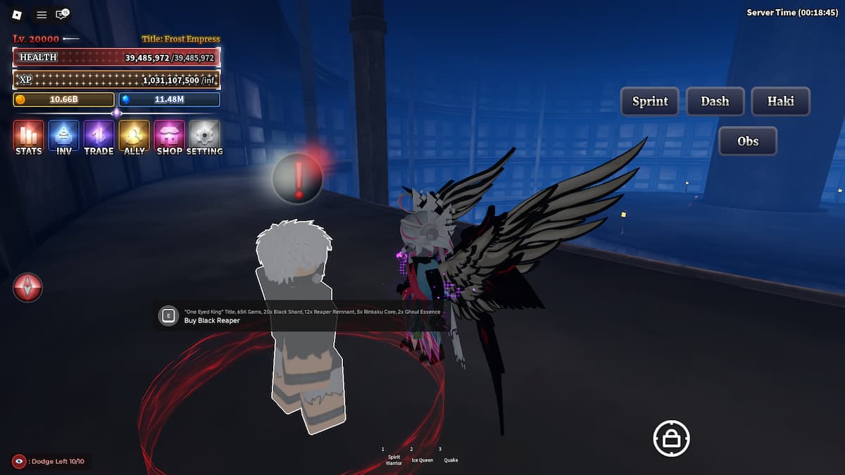 image showing the Black Reaper Seller NPC in Sailor Piece