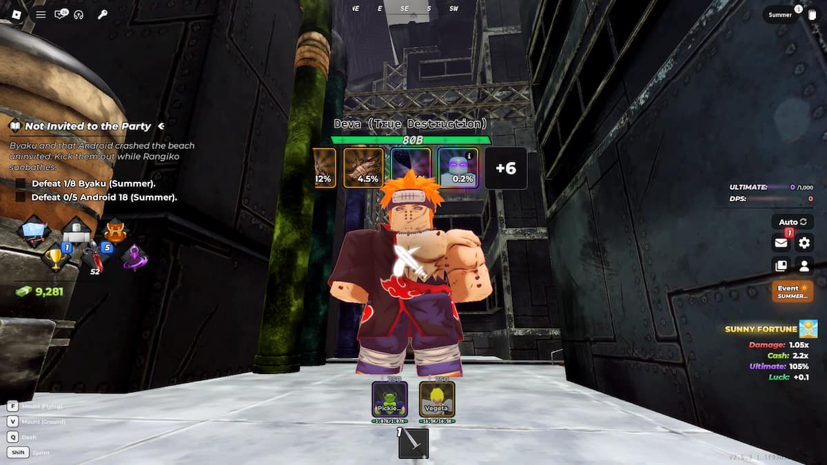 image showing the Rain Village Secret Boss in Anime Warriors 3