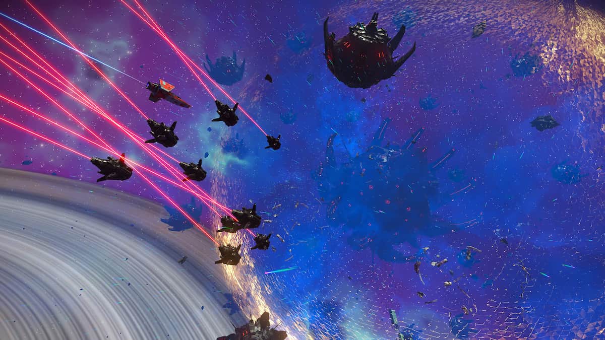No Man's Sky Swarm enemies in space