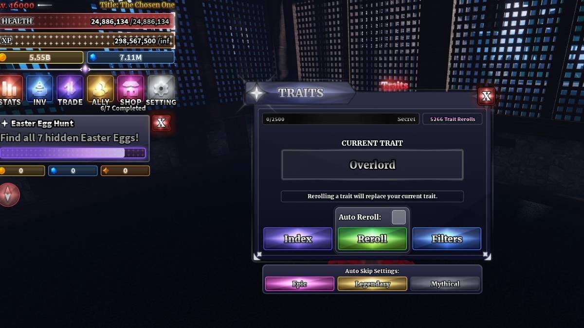 Trait Reroll in Sailor Piece