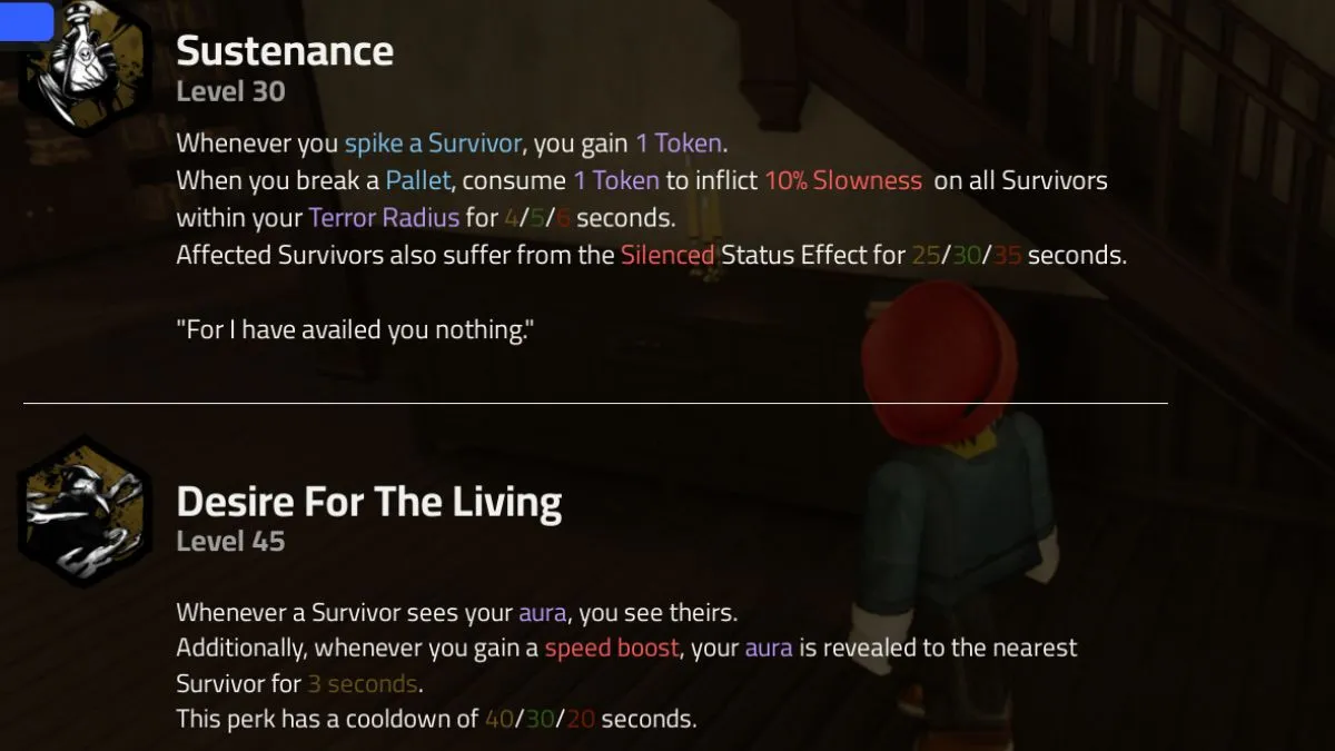 Abilities offered by The Cure killer in Violence District
