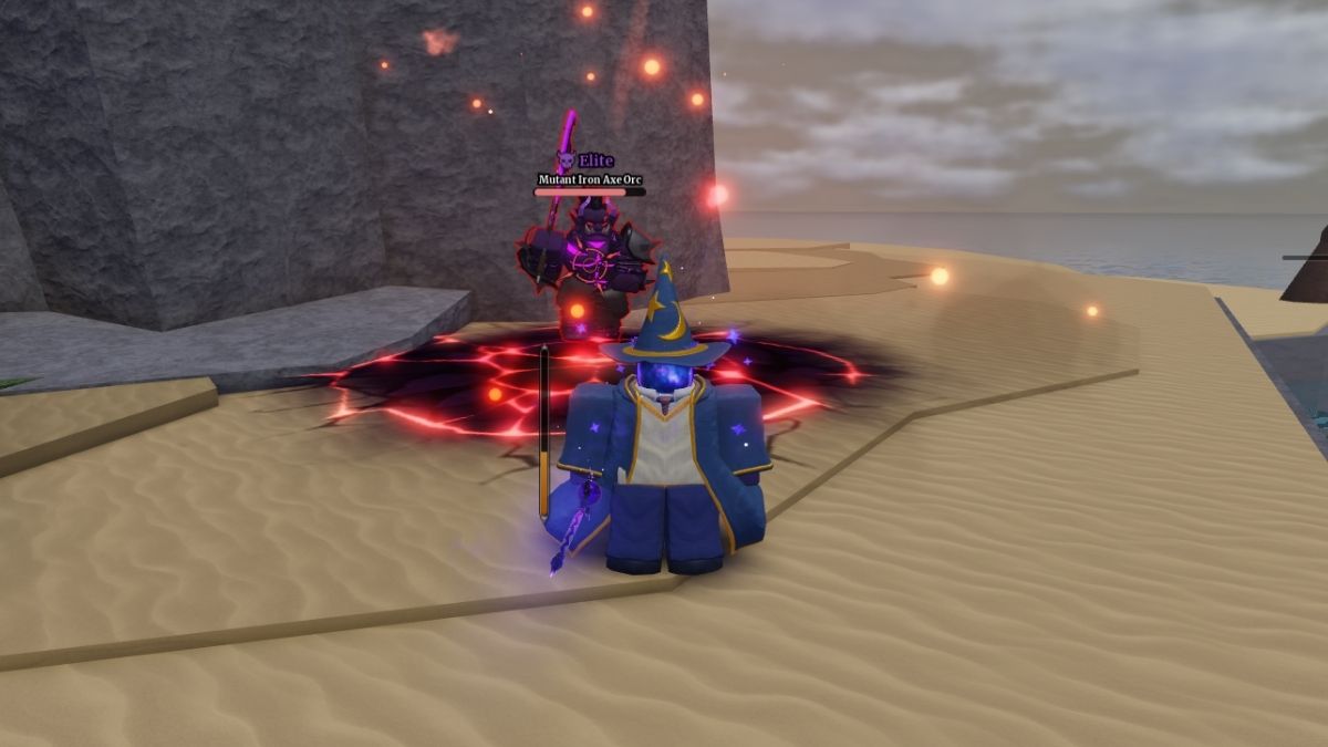 Mutant Iron Axe Orc that needs to be defeated for a fragment