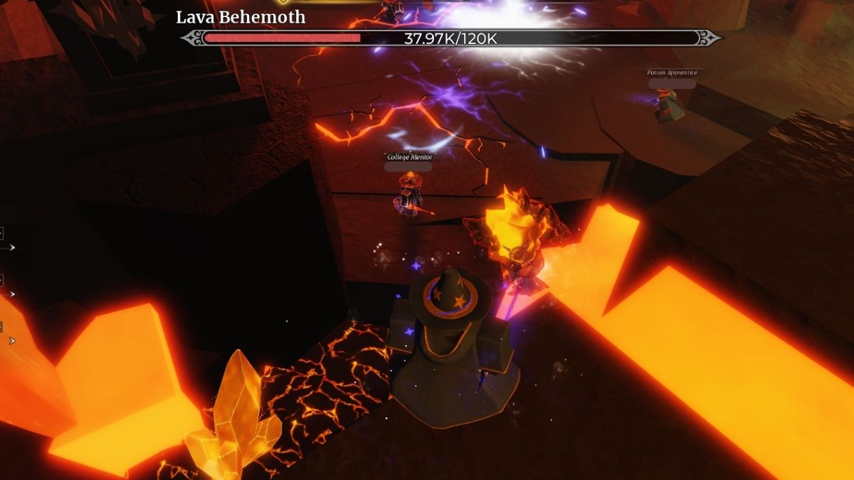 Lava Behemoth Boss in Wizard Alchemy