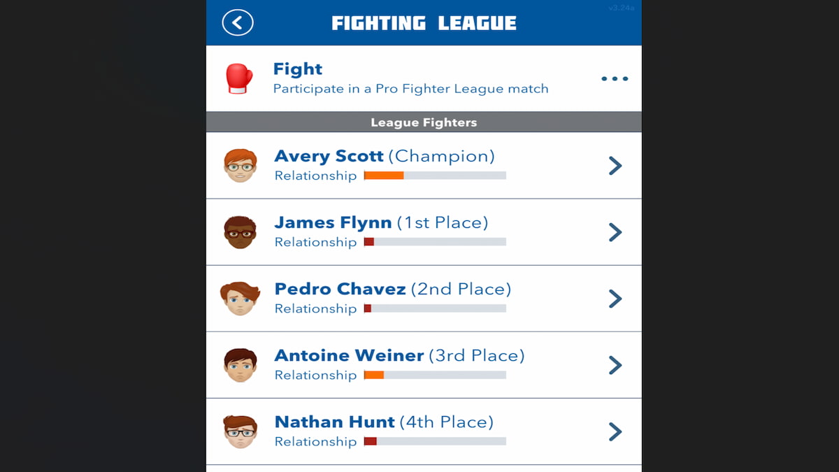 The Fightning League in BitLife
