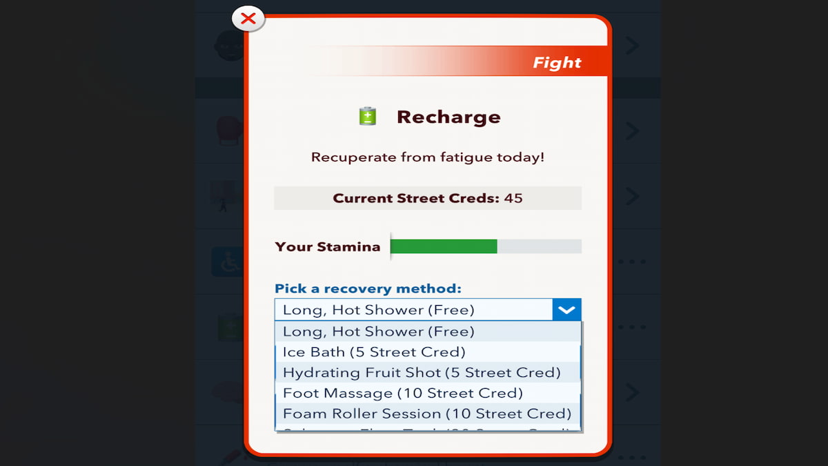 The Recovery Menu in BitLife
