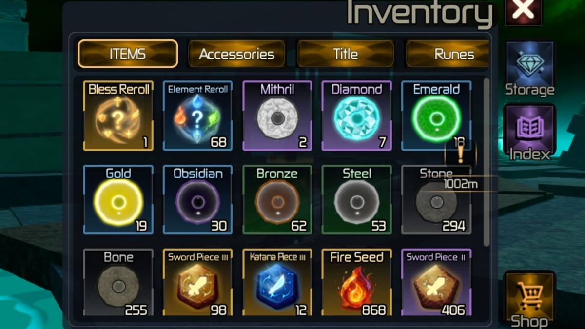 Reroll Items in Inventory of Broken Blade